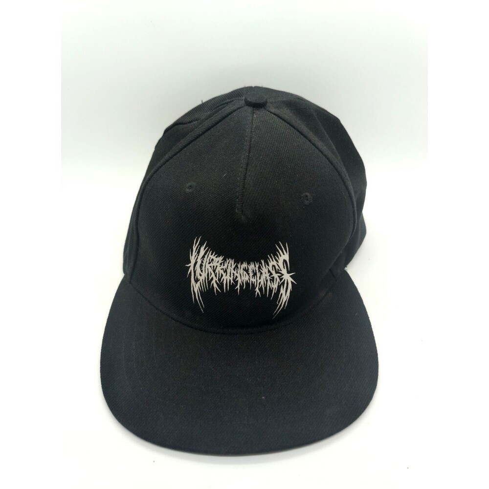 Lurking Class Font Script Adjustable Snapback Black Hat Cap Cotton